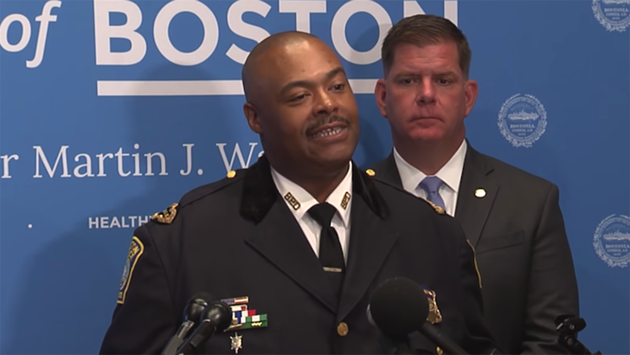 Mayor Walsh announcing William Gross as new police commissioner from July 2018 via City of Boston