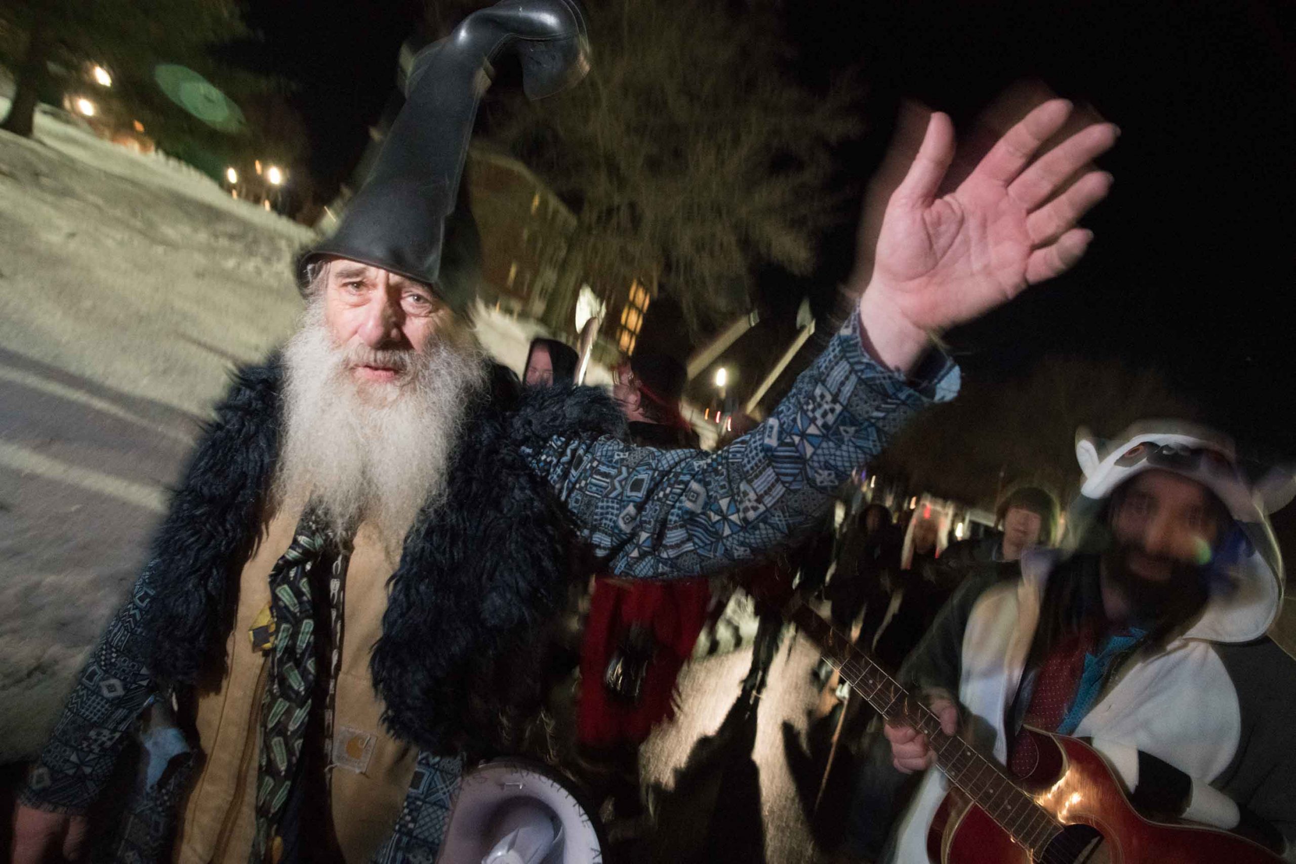 PHOTO GALLERY: VERMIN SUPREME'S BIRD-DOG AND PONY SHOW OUTSIDE THE SAINT ANSELM DEBATE