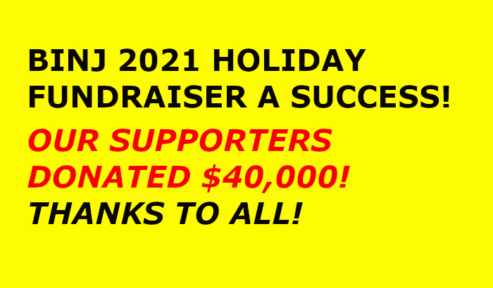 BINJ 2021 Holiday Fundraiser a Success!