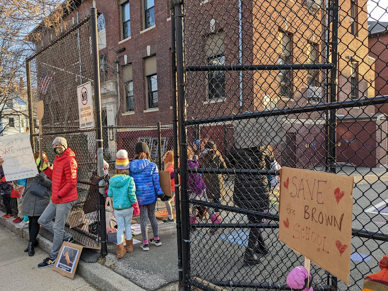PARENTS CALL FOR SWIFT ACTION ON BROWN SCHOOL PLAY YARD