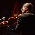 Violinist Daniel Bernard Roumain (DBR) at the 2022 Arts at the Armory Gala. Photo by Jesse Buckley. Copyright 2022 Jesse Buckley.